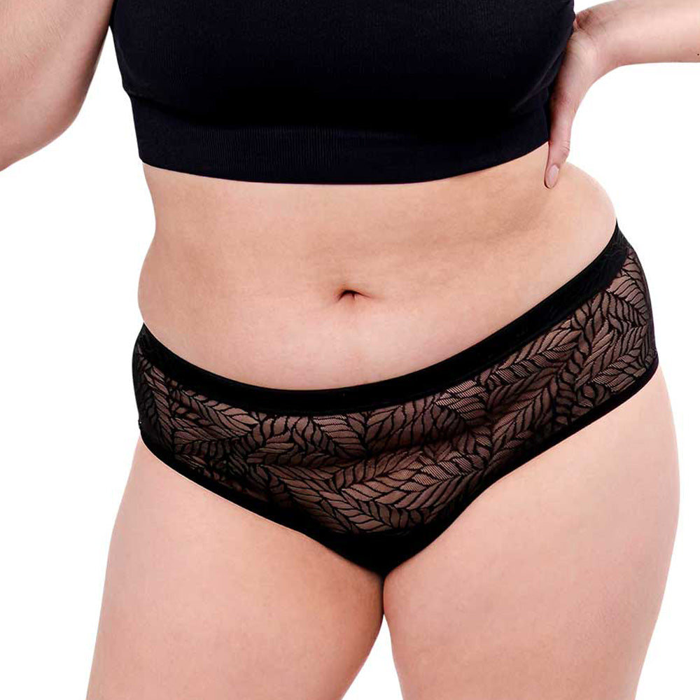 Periodenunterwäsche Leaf Hipster schwarz von Selenacare